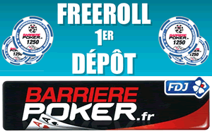 Freeroll 1er dpt de Barriere Poker