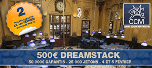 2 packages de 500 euros pour le dreamstack du Cercle Clichy Montmartre  gagner